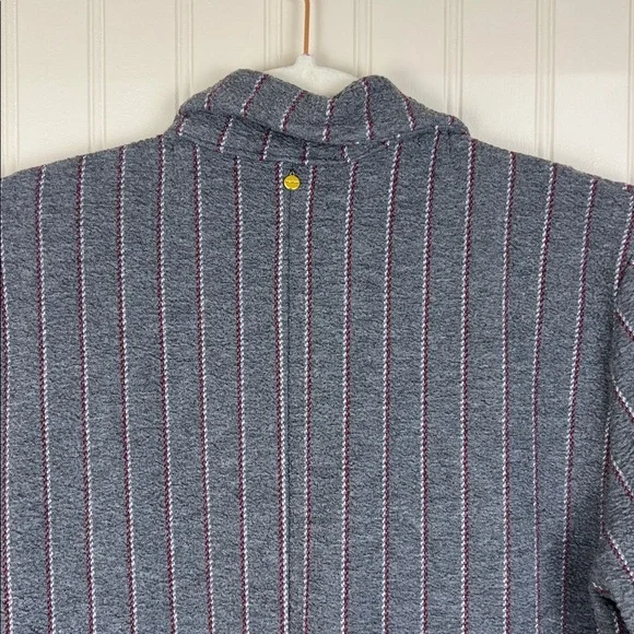 NWT Anthropologie Women’s Harlyn Morgan’s Gray Pinstripe Longline Blazer Small